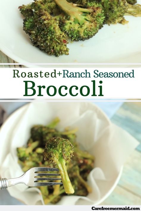 Ranch Seasoning Recipes Dishes, Seasoned Broccoli Recipes, Seasoned Roasted Broccoli, Ranch Seasoning Recipes Dinners, Ranch Vegetables, Cook Fresh Broccoli, Texas Roadhouse Broccoli Recipe, Ranch Roasted Broccoli, Best Way To Cook Frozen Broccoli