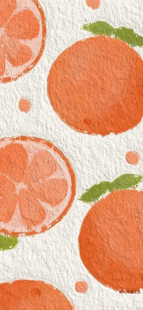 Orange Phone, T Wallpaper, Orange Painting, Fruit Wallpaper, Simple Iphone Wallpaper, Iphone Lockscreen, Pretty Pins, Orange Aesthetic, Orange Wallpaper