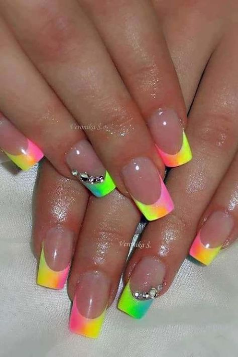 Nails Grey, Nails Dip, Fingernail Designs, French Nail Art, Pretty Nail Art Designs, Nails Diy, Nails Spring, Rainbow Nails, Nail Designs Glitter