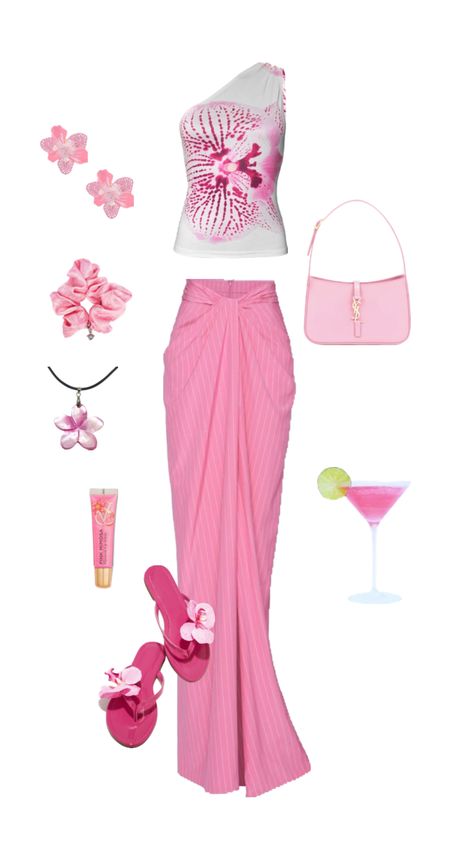 pink outfit, summer dress outfit inspo, summer coconut fashion inspo, outfit inspiration, outfit estivo, vestito, flower and starfish outfit, pink ysl bag, fashion inspo Pink Ysl Bag, Starfish Outfit, Pink Outfit Summer, Pink Ysl, Pink Summer Outfits, Cute Lounge Outfits, Boujee Outfits, Outfit Inspo Summer, Outfit Pink