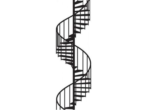 Staircase Tattoo, Stairs Vinyl, Staircase Drawing, Stairs Wall, History Tattoos, Pop Illustration, Rabbit Tattoos, Spooky Tattoos, Spiral Stairs