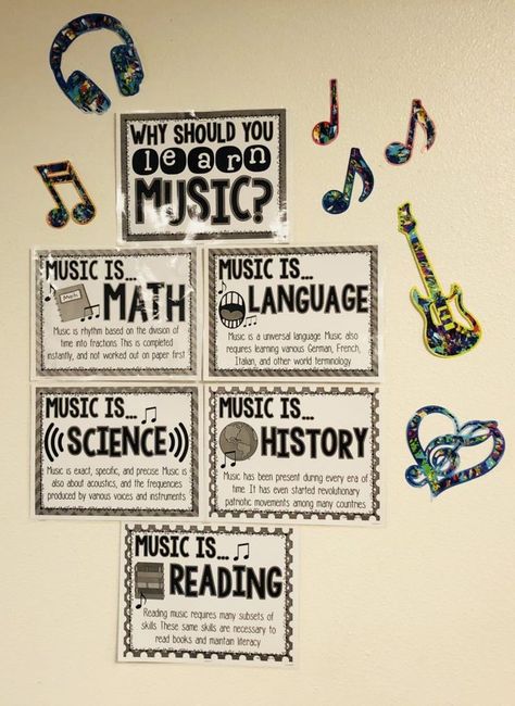 Band Classroom, Music Classroom Bulletin Boards, Choir Classroom, Middle School Choir, Music Bulletin Board, Elementary Music Room, Music Bulletin Boards, Music Classroom Decor, Elementary Music Class