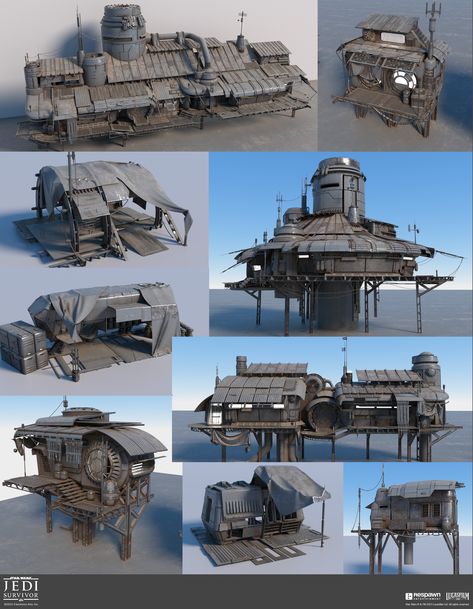 ArtStation - Coruscant Shanty Town, George Rushing Star Wars Jedi Survivor, Jedi Survivor, Shanty Town, Star Wars Games, Star Wars Battlefront, Star Wars Jedi, The Underworld, Building A Deck, New Star Wars