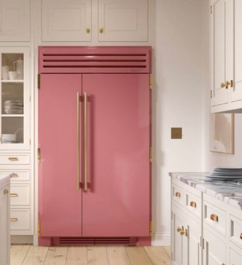 How do you feel about adding a splash of color in your kitchen? What about a colored refrigerator? Drop a comment below and let me know. ⬇️ I do love some of these color options but not sure I’m brave enough to go through with the purchase. I’m starting to see colored refrigerators make an appearance in some of the luxury homes I tour here in the Nashville area. #stainlesssteel refrigerators with colored panels can add just the right pop without disrupting the sleek look. Refrigerato... Colored Refrigerator, Maximalism Design, Modern Refrigerator, Pink Refrigerator, Color Refrigerator, Brave Enough, Splash Of Color, Do Love, Do You Feel