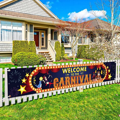 Carnival Theme Party Decorations, Carnival Backdrop, Circus Birthday Party Decorations, Carnival Banner, Carnival Birthday Theme, Carnival Theme Party, Carnival Signs, Carnival Party Decorations, Circus Party Decorations