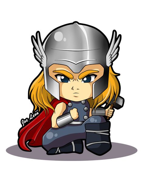 Thor Cartoon Drawing, Thor Cartoon, Marvel Cartoon Drawings, Thor Drawing, Thor Wallpaper, Chibi Marvel, Hulk Spiderman, Baby Avengers, Avengers Cartoon