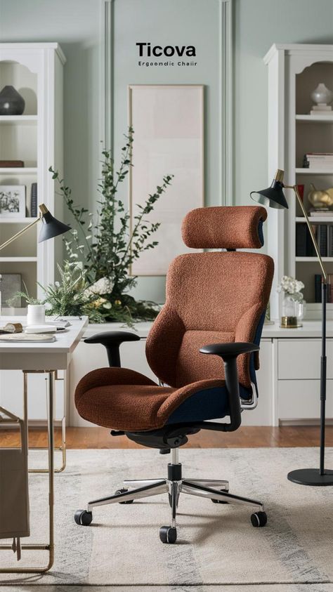 Upgrade your workspace with the best ergonomic office chair for long working hours. Designed with your comfort in mind, this home office chair offers superior support for those marathon work sessions. Its sleek design complements any home décor while boosting productivity. Available on Amazon now. #WFH #officechair #ergonomic #comfort #Amazonchair #longhours #homedecor #worksetup #desk #posture Ergonomic Stylish Office Chair, Work From Home Office Chair, Work From Home Chair, Office Chair Ergonomic, Ergonomic Office Setup Ideas, Cozy Office Chair, Office Chair Aesthetic, Office Chair Ideas, Desk Posture