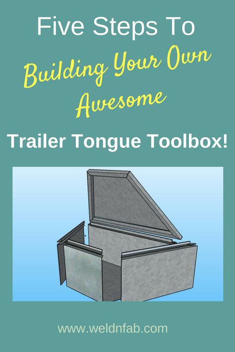 How to fabricate an awesome Trailer Tongue toolbox of your own! Trailer Toolbox Ideas, Trailer Tongue Storage, Car Trailer Ideas, Utility Trailer Accessories, Trailer Tongue Box, Diy Boombox, Enclosed Trailer Camper, Diy Trailer, Trailer Light Wiring