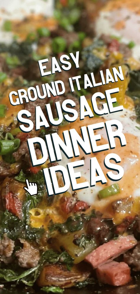 12 Ideas for Ground Italian Sausage Recipes https://onerecp.com/blog/ground-italian-sausage-recipes/ Italian Sausage Dishes For Dinner, Recipes With Ground Italian Sausage Easy, Sausage Dinner Recipes Crockpot, Italian Sausage Meat Recipes, Ground Italian Sausage Casserole, Mild Sausage Recipes Ground, Chicken And Ground Sausage Recipes, Meals To Make With Italian Sausage, Italian Sausage Patties Recipes