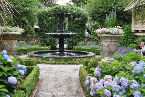 Charleston Gardens, Boxwood Garden, English Garden Design, Annual Garden, 2 Sisters, Landscape Designer, Garden Park, Water Features In The Garden, Flower Landscape