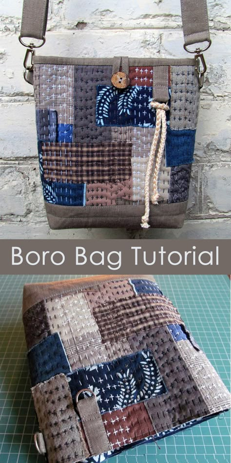 Boro Bag, Boro Denim, Origami Japan, Tote Bag Sewing, Japanese Boro, Boro Stitching, Patchwork Diy, Desain Quilling, Japanese Bag