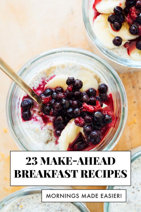 Breakfast is the most important meal of the day! Here's a variety of healthy, grab-and-go breakfast recipes. Freezer-friendly options, granola and more! #easybreakfastrecipes #makeaheadrecipes #breakfastrecipes #cookieandkate Breakfast Burritos Frozen, Pancakes Protein, Healthy Make Ahead Breakfast, Homemade Cereal, No Bake Granola Bars, Chia Seed Recipes Pudding, Crockpot Recipes Healthy, Breakfast Ideas Healthy, Grab And Go Breakfast