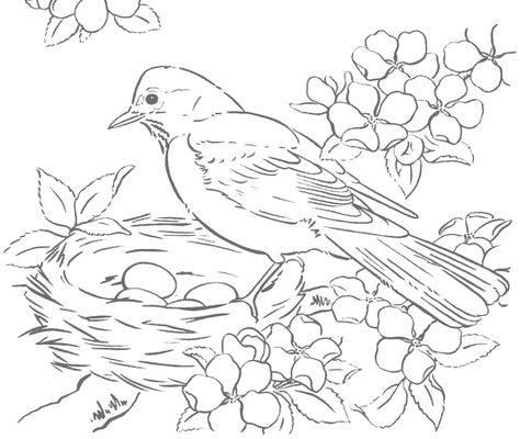 Nest Drawing, Bird Doodles, Bird Coloring Page, Bird Nests Art, Coloring Rocks, Bird Doodle, Feather Logo, Bird Coloring, Pop Art Coloring Pages