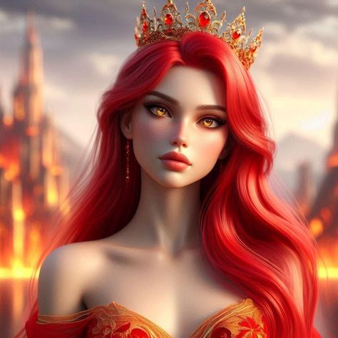 Red Hair Mermaid, Red Hair Queen, Scorpio Images, Marilyn Monroe Artwork, Fiery Red Hair, Goddess Aesthetic, Hollywood Makeup, Caracter Design, Female Elf