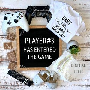 Gamer Baby Announcement, Baseball Baby Announcement, Letter Board Pregnancy Announcement, Cool Pregnancy Announcement, Baseball Pregnancy Announcement, Creative Baby Announcements, Gamer Baby, Creative Pregnancy Announcement, Fun Baby Announcement