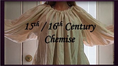 Here is my DIY pattern for making a 15th / 16th century chemise, along with a few cheating suggestions to save on time and/or money. Medieval Chemise Pattern, Free Chemise Pattern, Diy Chemise Pattern, How To Sew A Chemise, Chemise Pattern Free, Tudor Chemise, 1600s Dress, Chemise Pattern, Diy Chemise