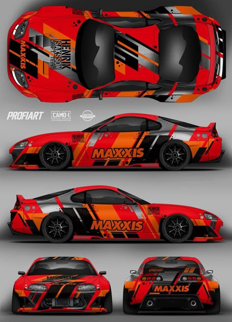 Supra Maxxis Mk4 Supra Livery, Supra Livery, Supra Design, Race Car Livery, Car Graphic Design, Car Wrap Ideas, Kereta Sport, Auto Graphics, Car Liveries