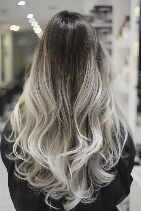 Icy Blonde Balayage, Edgy Pixie Hairstyles, Edgy Pixie, Balayage Ombré, Long Hai, Icy Blonde, Ombre Balayage, Hair Makeover, Popular Nails