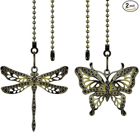 Amazon.com: Dotlite Bronze Ceiling Fan Pull Chain Extender,Dragonfly and Butterfly Decorative Fan Chain Pendant Extension,12in 3mm Beaded Fan String Chain Ornaments with Connector for Fan Lamp,2Pack : Tools & Home Improvement Bronze Ceiling, Fan Pull Chain, Ceiling Fan Pull Chain, Bronze Ceiling Fan, Ceiling Fan Pulls, Fan Pulls, Fan Accessories, Fan Lamp, Chain Extenders