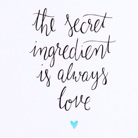 Today’s Inspiration: “The secret ingredient is always love!”  Like if you agree!  #baking #sayings  @lovetypo Baking Quotes, Cake Quotes, Cooking Quotes, Kitchen Quotes, Inspirational Messages, True Love Quotes, Food Quotes, Secret Ingredient, Recipe Book