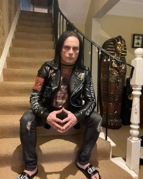 Dani Filth, 90s Hair, Cradle Of Filth, 90s Hairstyles, Black Metal, Leather Pants, Leather Jacket, Hair, Quick Saves