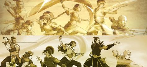 Team Avatar the Gaang! Younger and older versions! Avatar Quotes, Yip Yip, Ao Haru, Avatar Series, Korra Avatar, Avatar The Last Airbender Art, Team Avatar, Fire Nation, Avatar Airbender