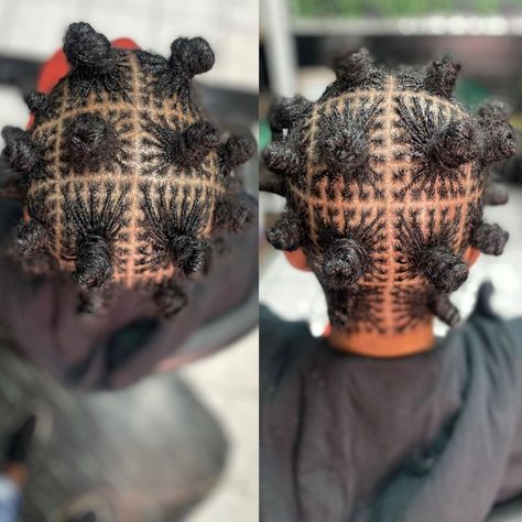 Microlocs Parting Grid, Microloc Grid Pattern, Sisterlocks Grid, Micro Locs Grid Pattern, Microloc Grid, Locs With Braids, Loc Parts, Black Ginger Hair, Locs Parting