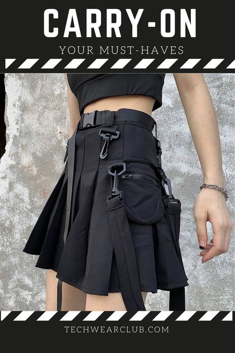 Black E Girl, Preppy Mode, Punk Skirt, Womens Pleated Skirt, Utility Skirt, High Waisted Pleated Skirt, Girls In Mini Skirts, A Line Mini Skirt, Looks Black