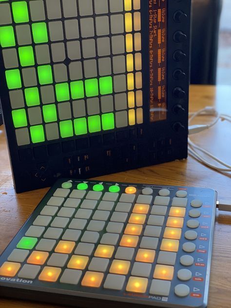 LAUNCHSYNC XL - COMING SOON  How about an old school combination, the original Push 1 from Ableton teaming up with the first mass produced grid controller the Novation LaunchPad?  #AKAI #Novation #Ableton #AbletonLive #Push #Force #LaunchPad #LaunchControl #Behringer #Korg #NativeInstruments Beat Machine, Ableton Live 11, Novation Launchpad, Ableton Push, Electronic Music Instruments, Keyboard Synthesizer, Audio Studio, Modular Synth, Native Instruments