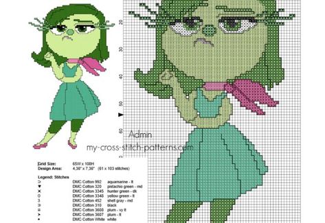 Disney Archives - Page 50 of 70 - free cross stitch patterns simple unique alphabets baby Cross Stitch Patterns Free Disney, Pixar Inside Out, Free Cross Stitch Pattern, Free Cross Stitch Patterns, Patterns Simple, Stitch Character, Disney Cross Stitch Patterns, Disney Cross Stitch, Beaded Cross Stitch