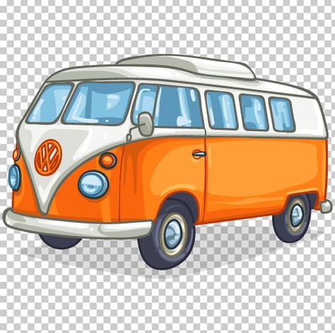 Orange Volkswagen Bus, Volts Wagon Van Drawing, Wolksvagen Bus, Van Clipart, Van Cartoon, Camper Drawing, Van Illustration, Vw Buzz, Best Pop Up Campers