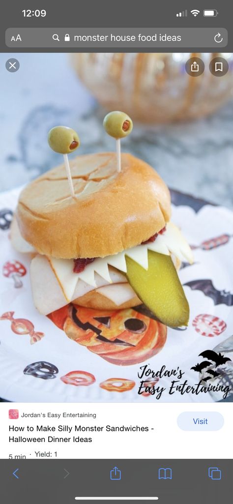 Monsters Inc Themed Dinner, Monsters Inc Movie, Movie Night Dinner, Themed Dinner, Monster House, Halloween Dinner, Kid Food, Easy Entertaining, Dinner Themes