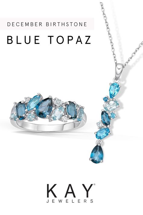 The blue topaz birthstone is said to enhance creativity and promote mental well-being. We agree - topaz jewelry is an inspiring choice for a December birthday. Diamond Pendant Jewelry, 12th Anniversary, December Birthstone Jewelry, Topaz Birthstone, Blue Topaz Jewelry, December Birthday, Blue Topaz Necklace, Blue Topaz Gemstone, Topaz Jewelry