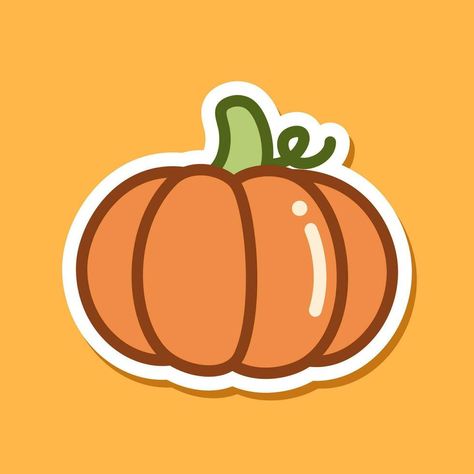 Cute pumpkin sticker vector illustration Pumpkin Icon, Pumpkin Cartoon, Fall Stickers, Pumpkin Drawing, Document Design, Pumpkin Graphic, Pumpkin Vector, 2025 Goals, Pumpkin Stickers