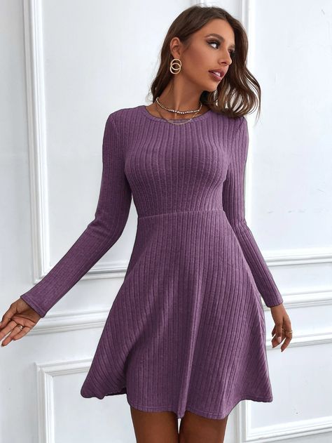 Ribbed knit dress