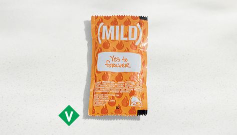 Customized Mild Sauce Packet | Customized Mild Sauce Packet | Taco Bell® Mild Sauce, Bell Logo, Taco Shop, Calories A Day, Taco Bell, Nutrition Advice, Nutrition Information, Mobile App, Tacos