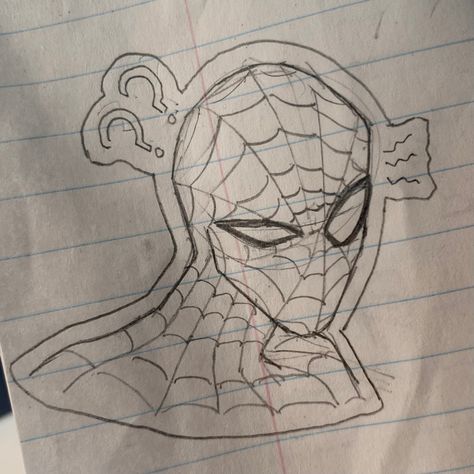 Art Sketchbook Spider Man, Spider Man Doodle Art, Spiderman Drawing Sketches Pencil, Batman And Spiderman Drawing, Spider Man Sketch Easy, Tomboy Drawing Sketches, Spider Man Drawing Ideas, Spider Man Art Drawing, Adult Drawing Ideas