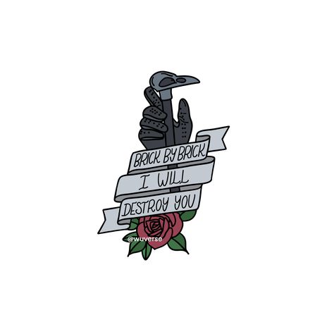 Kaz Brekker Tattoo, Six Of Crows Stickers, Crooked Kingdom Book, Grishaverse Fanart, Peace Tattoos, Books Stickers, Rock Tattoo, Sticker Aesthetic, Crow Tattoo