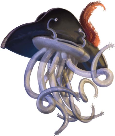 One crew member stayed aboard the Moondancer while it was in port: a flumph named Flapjack, who serves as the ship’s spelljammer. Monsters Rpg, Dnd Dragons, Dnd Monsters, Space Pirate, Dnd Art, Fantasy Monster, Dungeons And Dragons Homebrew, Monster Design, Creature Concept Art