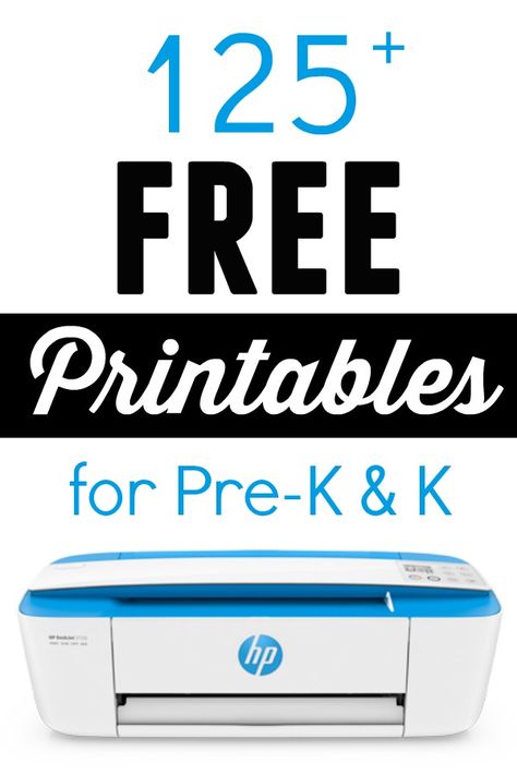 125 Free Printables for Pre-K and Kindergarten. Use these free printables at home or in the classroom with your kids! Printables Organizational, K And K, Pre K Curriculum, Pre K Worksheets, Preschool Prep, Kindergarten Prep, Free Preschool Printables, Free Kindergarten Worksheets, Pre K Activities