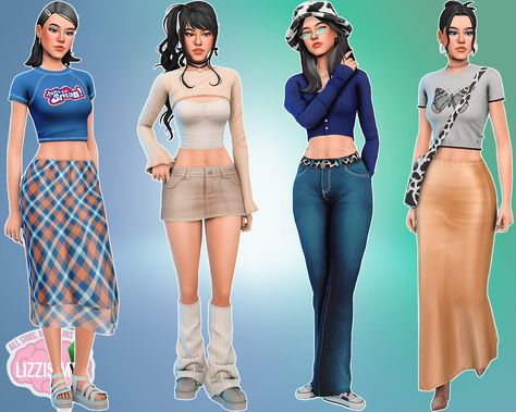 Sims Creations by Lizzisimss Serenity Sims 4 Cc, Sims4 Lookbook, Pretty Sims, Sims Family, Colorblock Sneakers, Sims Outfits, Coco Hair, Outfits Lookbook, Sims 4 Anime