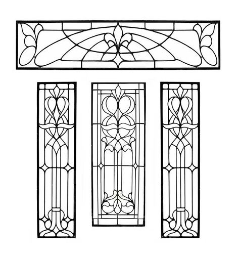 Victorian Stained Glass Panels, Fantasy Sketches, Beveled Glass Doors, Inspo Tattoo, Antique Stained Glass Windows, Glass Greenhouse, Roblox Decals, Glass Painting Patterns, Stained Glass Door