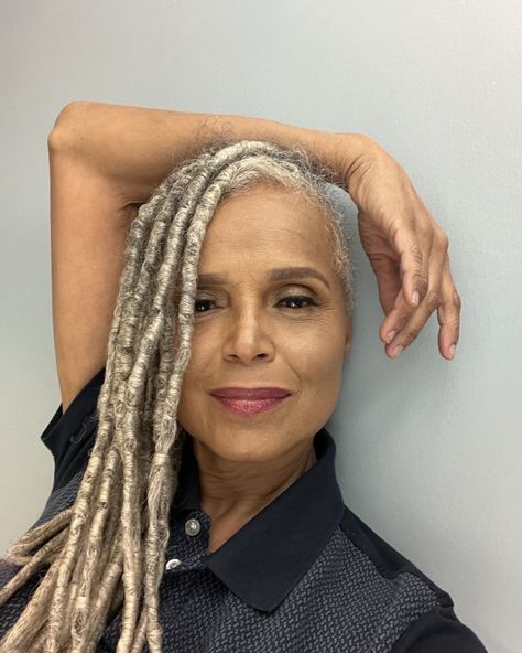 Victoria Rowell on Instagram: “Relaxing on location filming a movie. #longdistancerunner” Victoria Rowell, Women With Locs, Ash Grey Hair, Hair Dreadlocks, Beautiful Dreadlocks, Beautiful Gray Hair, Dreadlock Hairstyles, Old Lady, Dye My Hair