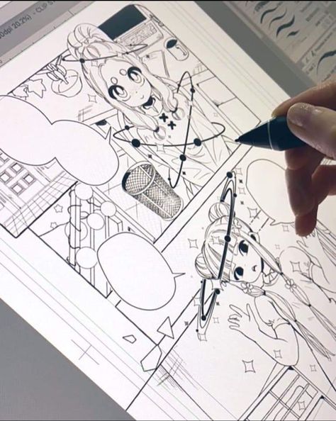 Manga Artist Workspace, Manga Artist Aesthetic, Mangaka Aesthetic, Comic Artist Aesthetic, Artist Workspace, Comic Layout, Ipad Drawings, Artist Aesthetic, Manga Artist