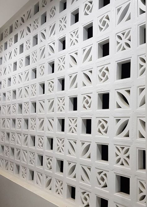 ventilation block Wall Ventilation Design, Breeze Block Fence, Ventilation Block, Brick Wall Tiles, Breeze Block Wall, Screen Block, Jaali Design, Ventilation Design, Cement Blocks