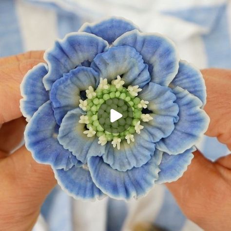 Buttercream Tutorials, Flower Piping, Instagram Advertisement, Blue Wedding Cake, Flowers For Decoration, Vegan Wedding Cake, Piping Tip, Cakes Flowers, Blue Spirulina