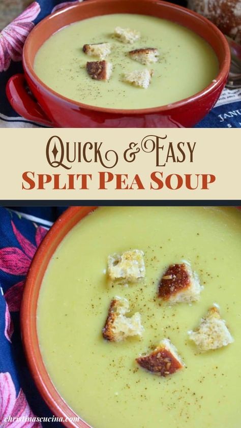 Cream Pea Soup, Split Pea Soup No Ham, Spring Pea Soup, Cream Of Pea Soup, Creamy Pea Soup, Split Pea Soup Without Ham, Pea Soup Without Ham, Easy Split Pea Soup, Canned Recipes