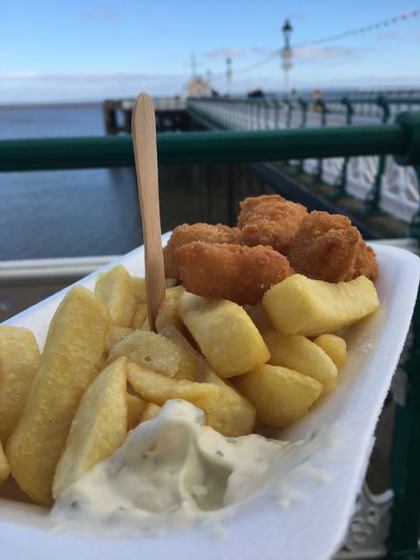 Penarth Pier, Scampi And Chips, Come Dine With Me, Tartar Sauce, Cardiff, Meal Ideas, Decks, Sauce, Chips