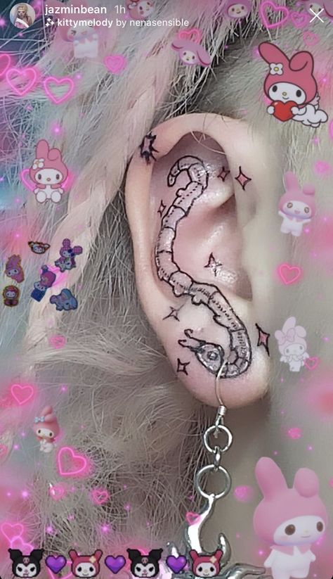 Bean Tattoo, S Tattoos, Jazmin Bean, Aesthetic Y2k, S Tattoo, Body Mods, I Tattoo, Septum Ring, Tatting