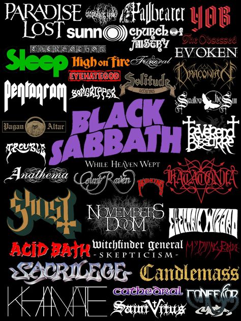 Heavy Metal Bands Logo, Types Of Metal Music, Metal Subgenres, Fonts Hand Lettering, Fonts Dafont, Best Canva Fonts, Doom Metal Bands, Fonts Canva, Metal Band Logos